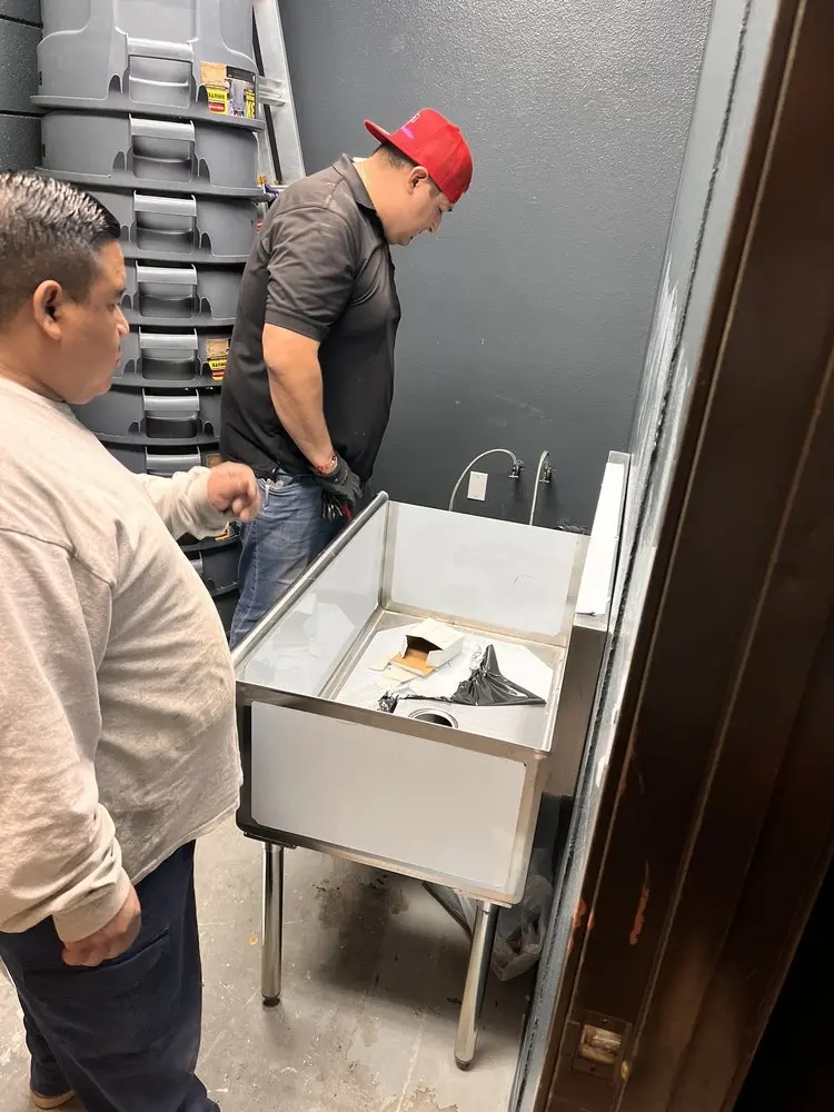 Commercial plumbing and sink installation in South Addison